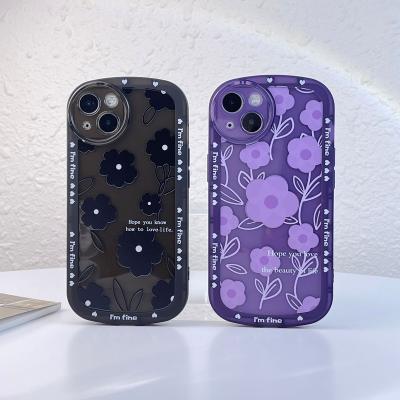 China BKB Factory Direct Selling Shockproof Premium Color For Cute Silicone Soft Shell Flower Love Graffiti iPhone13 Transparent Chubby Girl for sale