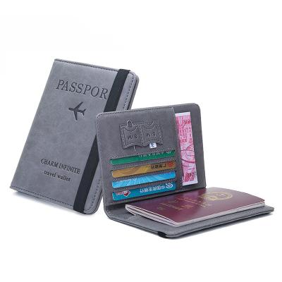 China Custom Logo Quality Waterproof Stylish PU Leather Travel Safe Card Holder Wallet Personalized RFID Credit Card Sublimation Passport Holders Cover for sale