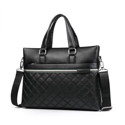 China Business Travel Bag Good Quality Vintage Office Casual Dress PU Leather Handbag Waterproof Cross - Body Messenger Shoulder Men Briefcase Laptop Bags for sale