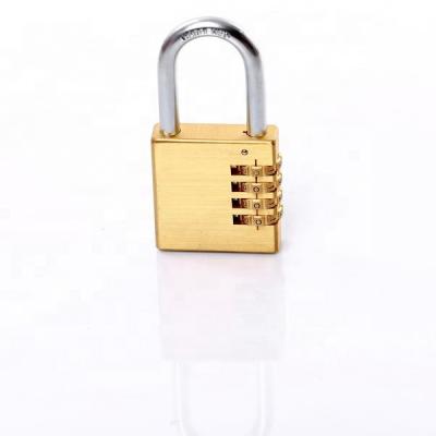 China Protection 4 Numbers Solid Brass Body AJF 60mm Lock Combination Padlock for sale