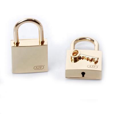 China Love Lock AJF New Arrival High Quality Polish Gold Square High Lock for sale