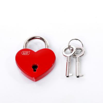 China Hot selling AJF metal heart shape padlock lock decoration for purses and handbags for sale