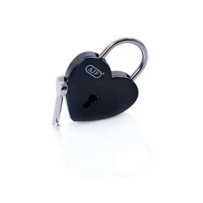 China Zinc Alloy Freeship AJF TUV Passed The Most Popular Product Of Black Color Love Heart Shape Lock Liebesschloss Cardenas 1 Real Key NC; ZHE for sale