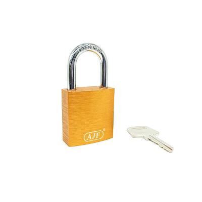 China AJF Solid Aluminum Gold Aluminum Color Outdoor Padlocks Adjust Aluminum Alloy Padlock for sale