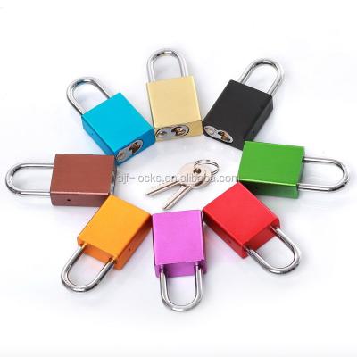 China AJF High Quality and High Security Square Colored Love Aluminum Alum-Oxidized Padlock for sale