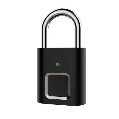 China Zinc Alloy Fingerprint Smart Travel Luggage Gym Locker Cabinet Fingerprint Padlock for sale