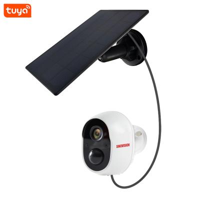 China TuyaSmart Solar Powered Outdoor Waterproof Security Camera HD 1080p PIR Detect NIGHT VISION Sinovision WIFI Camera Battery IP66 CCTV Camera for sale