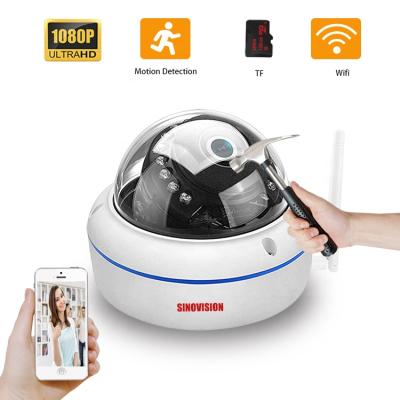 China NIGHT VISION Sinovision HiSilicon Chipset Camhi App HD 1080p 2MP Wifi IP Camera 15fps House Security Dome HD Camera Vandal Proof Night Vision for sale