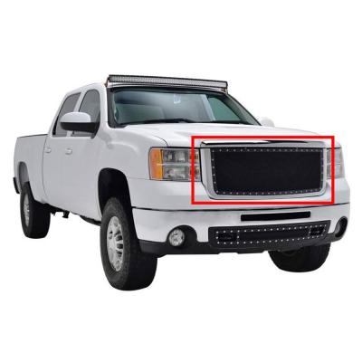 China Factory-direct new style offroad parts stainless steel grill with rivet Front Black Grill For GMC Sierra 2500/3500 Accessories 2007-2010 for sale