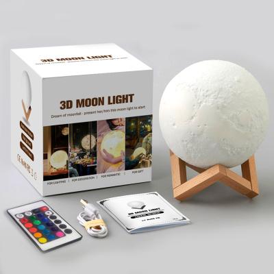 China Newest Gift 3D LED Night Light Magic Lunar Desk USB Touch Fill Remote Control Lamps Modern Romantic 8/12/15/18/20/24cm Lamp for sale