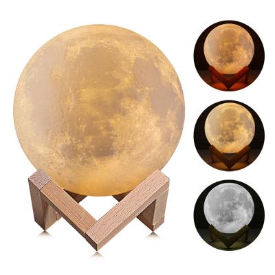 China New Modern Design Patent 3d Moon Speaker 3d Musical Moon Light With 16 RGB Colors Remote for sale