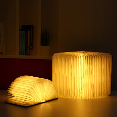 China Room Wholesale Led Mini Wooden Folding Rechargeable Book Light / Led Desk Table Book Lamp for sale