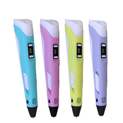 China 3d drawing 2019 new creative 3d drawing pen 2nd generation magic pens with lcd screen for free shipping for sale