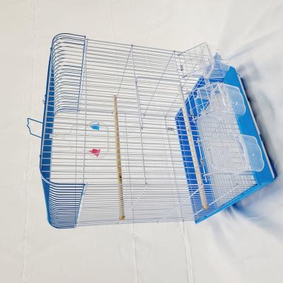 China Wholesale Large Size Bird Carrier Metal Bird Cage Breathable Stainless Stackable Parrots Aviary Folding With Tray for sale