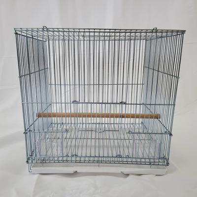 China Wholesale Small Metal Birds Parrot Cages Pet Bird Nest Birdcage Wire Feeder Wire Bird Cage Breathable Luxury Chrome Canary Yellow Collapsible Square Aviary for sale