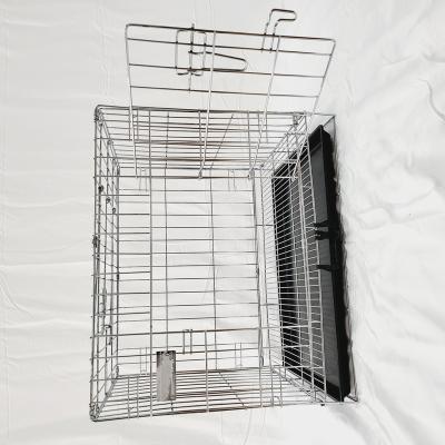 China Indoor Outdoor Foldable Portable Breathable Pet Crates Stored Pet Crate Metal Card Metal Card Training Cage With Tray for sale