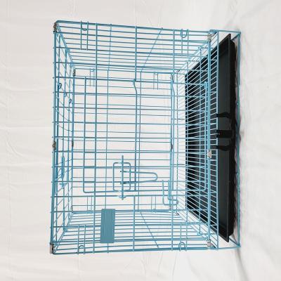 China Pet Cage Metal Crate Cat Crate Small Dog Crate Outdoor Indoor Stored Deluxe Portable Travel Home Foldable Dog Cage For Car for sale