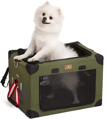 China Wholesale Custom Stocked Dog Crate New Pet Kennel Bag Portable Foldable Cage Outdoor Indoor Washable Soft Travel For Car for sale