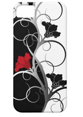 China Sellest White flower design iphone 5 cases printing for the apple iphone5 with wholesales for sale