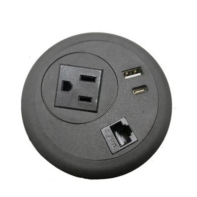 China Multi Round Grommet Power Wall Charger Surge Protector Outlet US Plug Type for sale