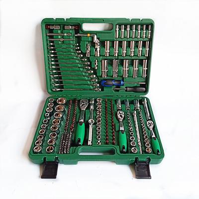 China Chrome Vanadium Machine Repair Auto Repair Combination Toolbox Car Wrench 72 Teeth Steel Quick Wrench 216 Pieces Socket Set for sale