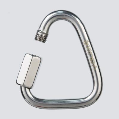 China Stainless Steel Triangle Arc Connection Buckle Bowler Lock Mountaineering Security Outdoor Quick Padlock 6MM for sale