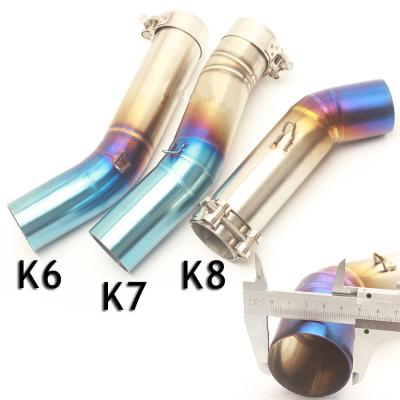 China Stainless Steel Motorcycle Exhaust Pipe Center Section K6 K7 K8 gsx250 GSXR1000 Stainless Steel Elbow for sale