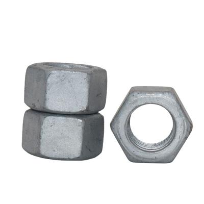 China Industry China Supplier General Hardware Fasteners Metal Zinc Galvanized High Strength Hot Dip Galvanized Hex Nuts for sale