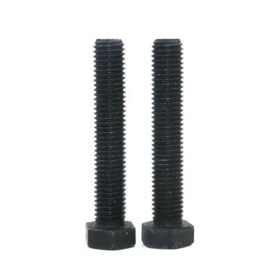 China gr 4.8/8.8 grade black oxide din931/933 hex head carbon steel bolts for sale