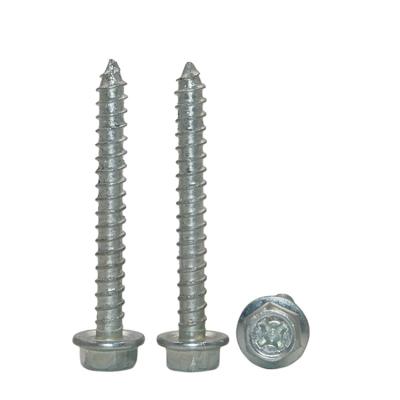 China China Manufacture Round Galvanized Carbon Steel Hex Self Tapping Heavy Duty Wood Screw for sale