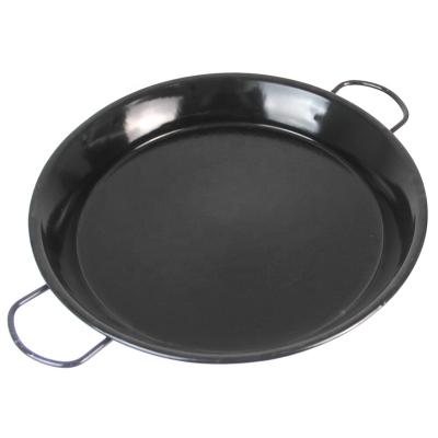 China Sustainable Carbon Steel With Enamel Coating Paella Pan for sale