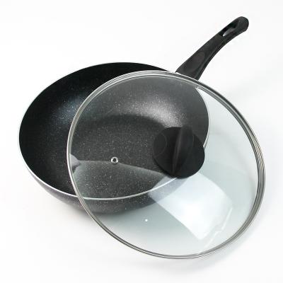 China Aluminum Stick Non Sustainable Wok Pan Induction Bottom for sale