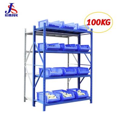 China Corrosion Protection 4 Tiers Boltless Warehouse Stacking Storage Rack Shelving Shelves for sale