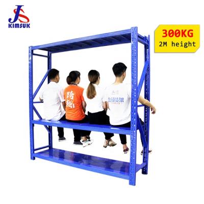 China Hot Selling Kuwait Type Corrosion Protection 4 Layers Convenient Assemble Racks Steel Shelf Warehouse Storage Shelves for sale