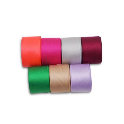 China Sustainable double face satin ribbon polyester+cotton 28896-007 for sale