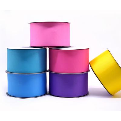 China Single face 3 inch 75 mm solid grosgrain ribbon for sale