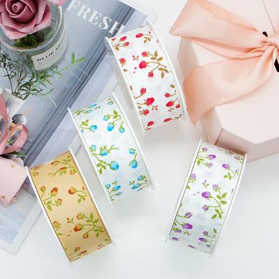 China Floral Eco - Friendly Recycled Polyester Grosgrain Ribbons For Gift Wrapping High Quality for sale