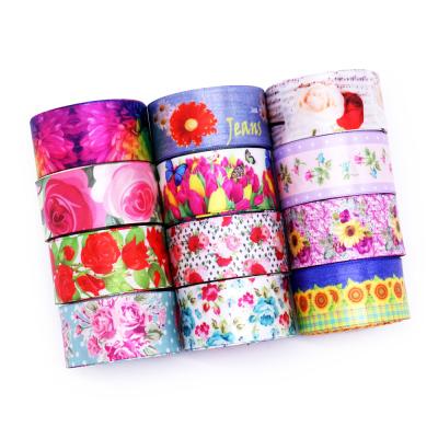 China Single Face Flower Printed Sublimated Satin Ribbon for sale