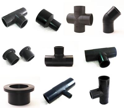 China Connection Pipe PE100 SDR17 Polyethylene Pipe Fittings For Water Supply 1.0 Mpa for sale