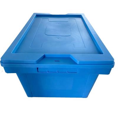 China Solid Box Stackable Plastic Mobile Box Turnover Box With Comfortable Handing Designs for sale