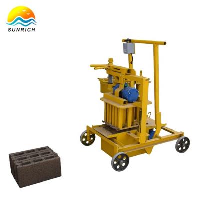 China Buliding Construction Egg QMJ2-45 Mobile Concrete Small Layer Cavity Blocks Casting Machine for sale