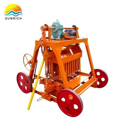 China Buliding Mobile Building Egg Laying Brick Making Machine Cavity Block Making Machine QMY4-45 for sale