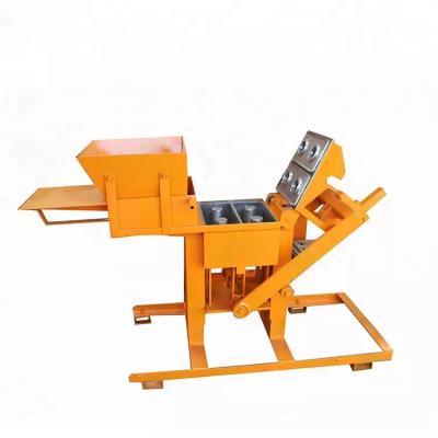 China Buliding Manual Construction QMR2-40 Small Scale Clay Soil Interlocking Brick Block Making Machine for sale