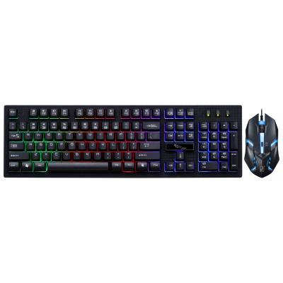 China G20 Waterproof Desktop Computer RGB Colored Wired Keyboard and Mouse Combo for sale