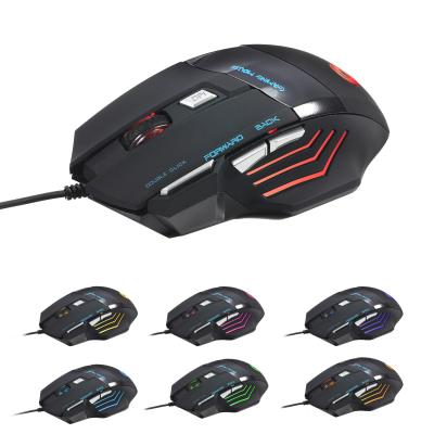 China Cheap Black Wired Gaming Mouse Frosted Wired USB Outdoor Optical Led Mouse For PC Laptop Computer for sale