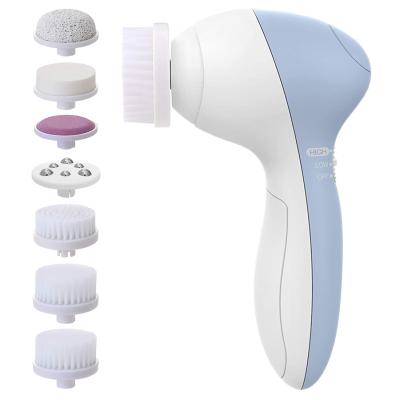 China Skin Tightening Facial Cleansing Brush with 4 Interchangeable Face Scrubber for Deep Cleansing, Gentle Exfoliation, Blackhead Removal for sale