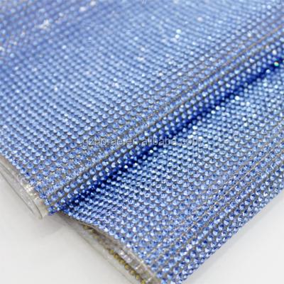 China Flatback wa010 24*40cm rhinestone foil faux stone rhinestone sheet adhesive crystal heat bling bling for decoration for sale