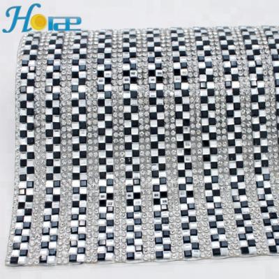 China Wholesale Rhinestone Trim Sheet 24*40 Sticker Flatback Glass Beaded Crystal Sheet for sale