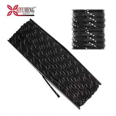 China Survival 550 Paracord Rope Regular Outdoor Packing Reflective Nylon Black for sale