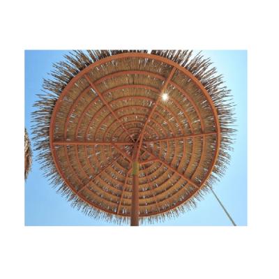 China Traditional Flame Retardant Resort Tubular Thatch Umbrella for sale